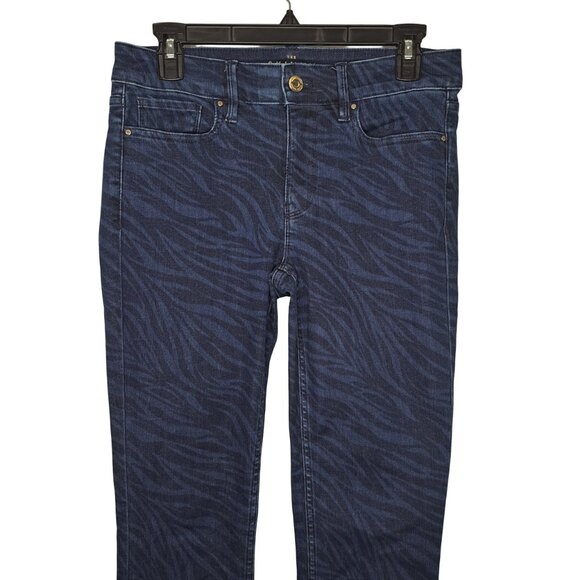 White House Black Market The Skinny Zebra Striped Jeans Size 4 - Picture 3 of 9